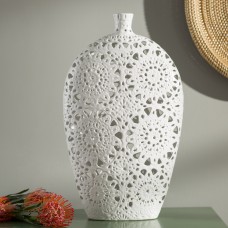 World Menagerie Tillotson Floral Pierced Floor Vase WLDM8355